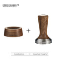 Walnut Espresso Tool Organizer Stand - Multi-Slot Storage for Tamper & Distributor Under $36 - COFFEECONCEPT
