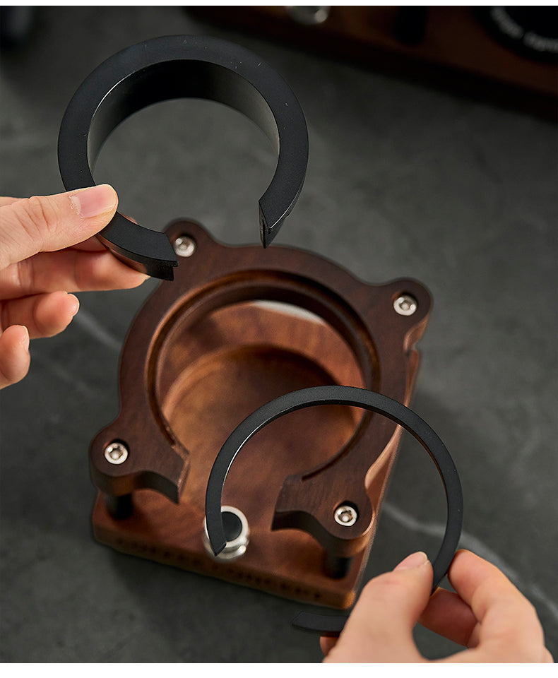 Bear tamper walnut grain texture detail