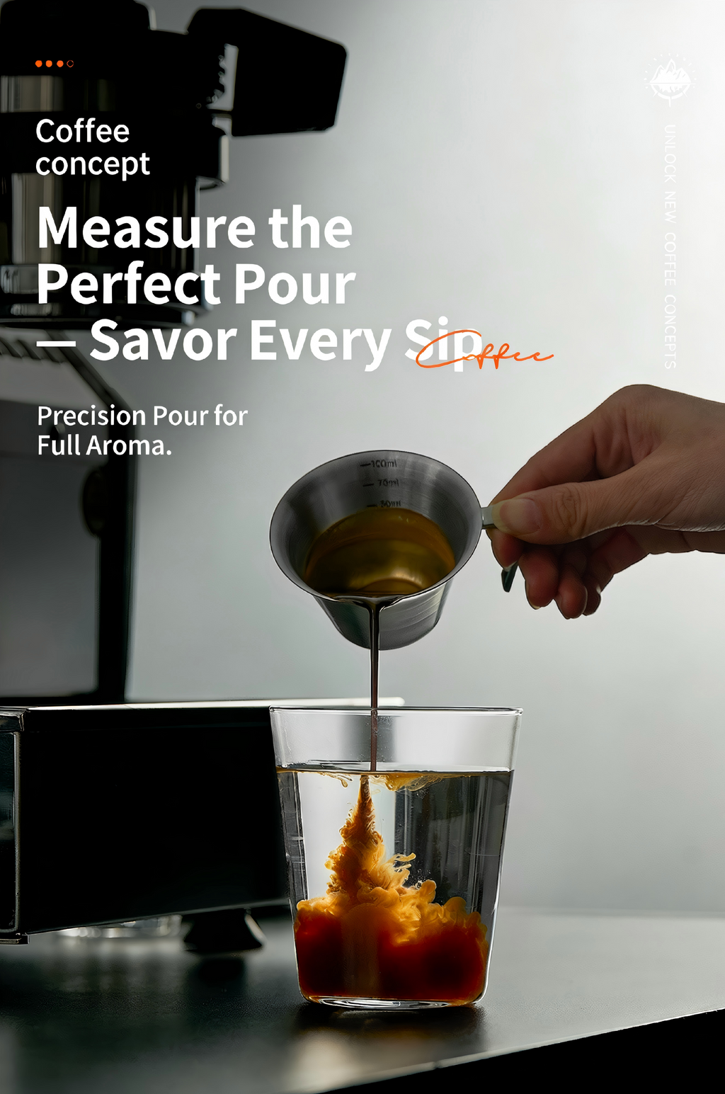 Best Espresso Shot Glass with Measurement Scale - Volca - view 1 | COFFEECONCEPT