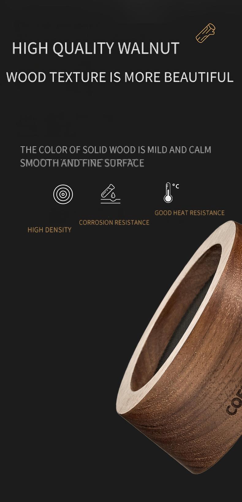 Walnut Espresso Tool Organizer Stand - Multi-Slot Storage for Tamper & Distributor Under $36 - COFFEECONCEPT