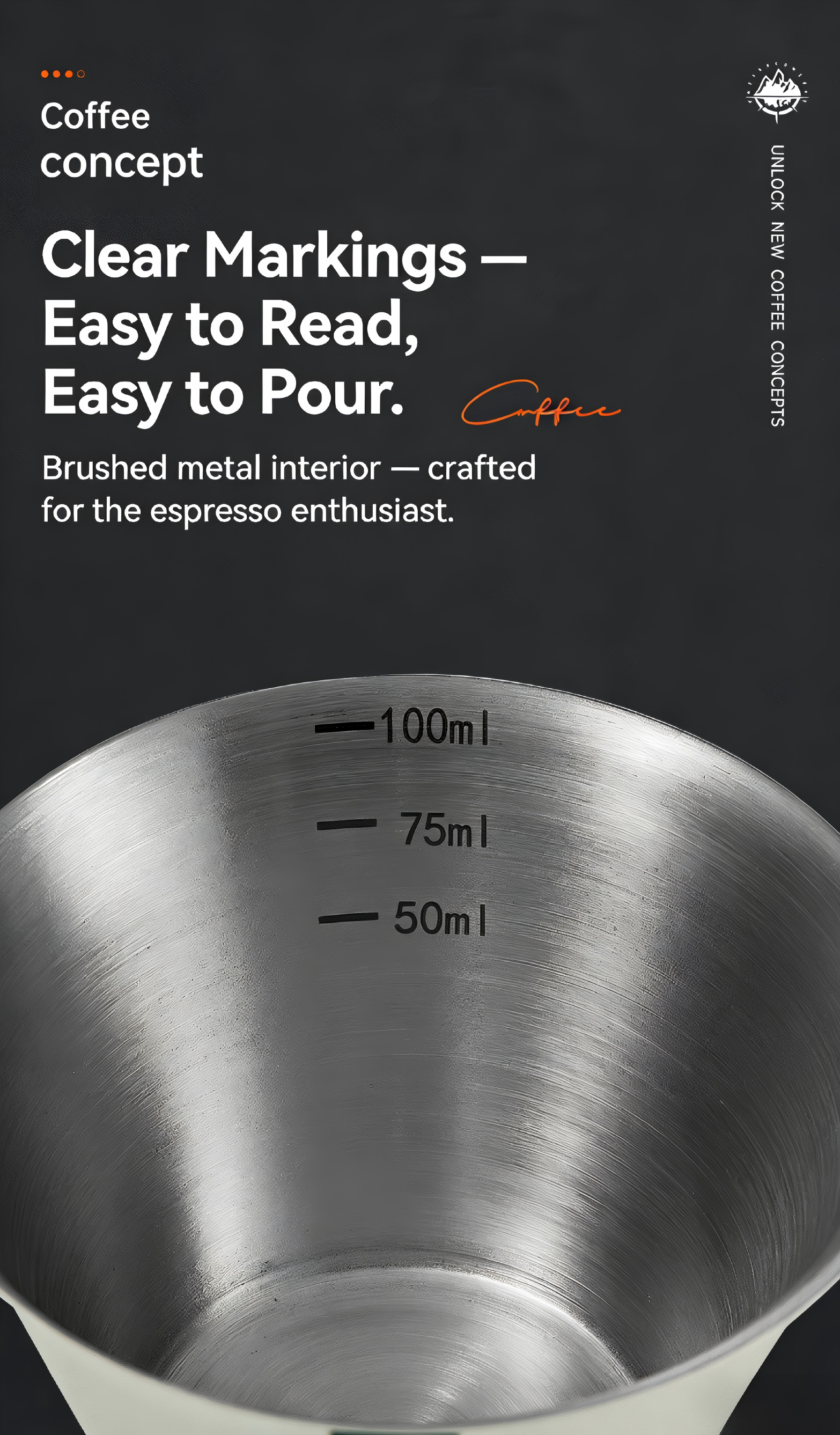 Best Espresso Shot Glass with Measurement Scale - Volca - view 4 | COFFEECONCEPT