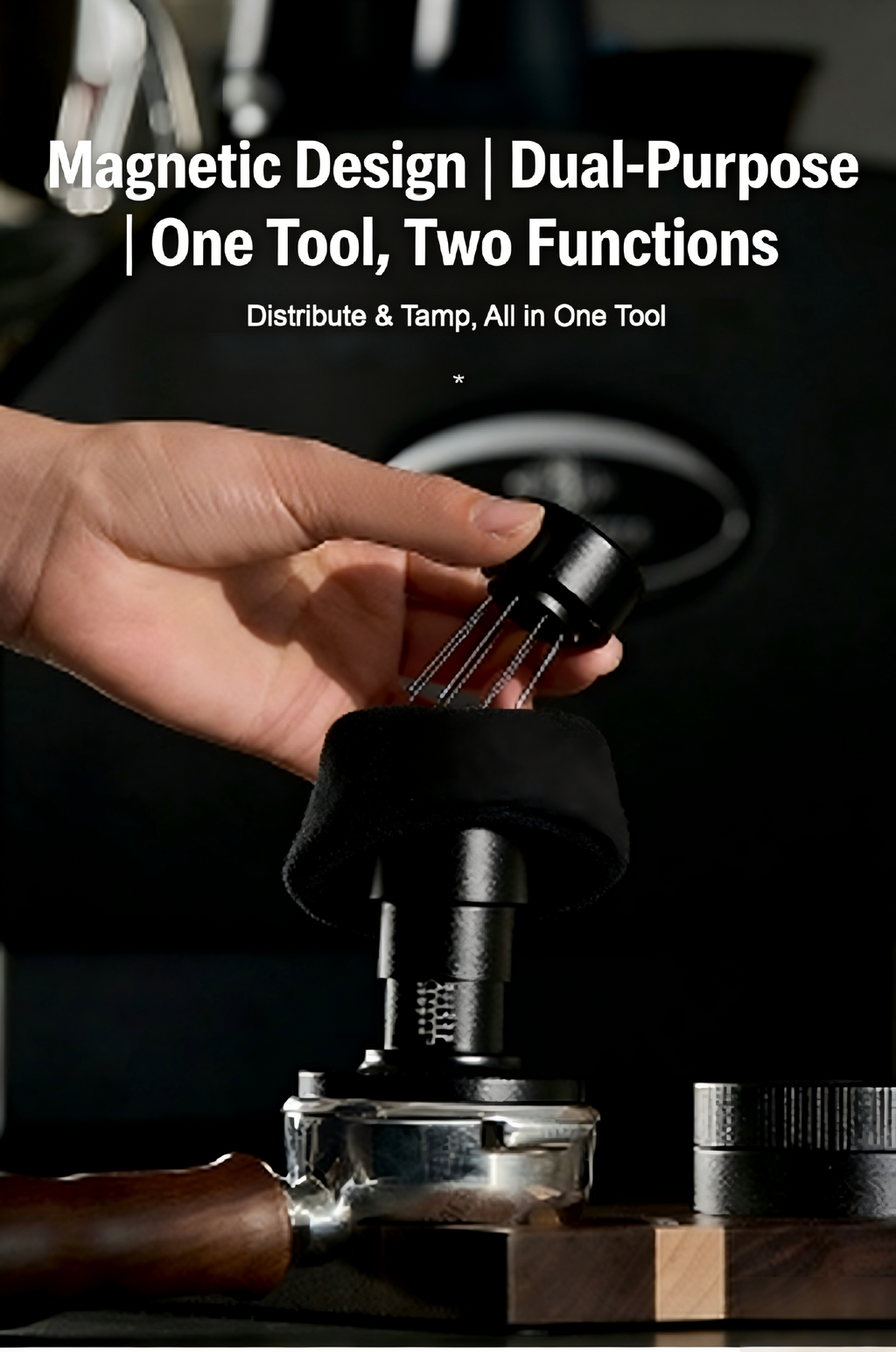 58mm coffee tamper flat base on portafilter