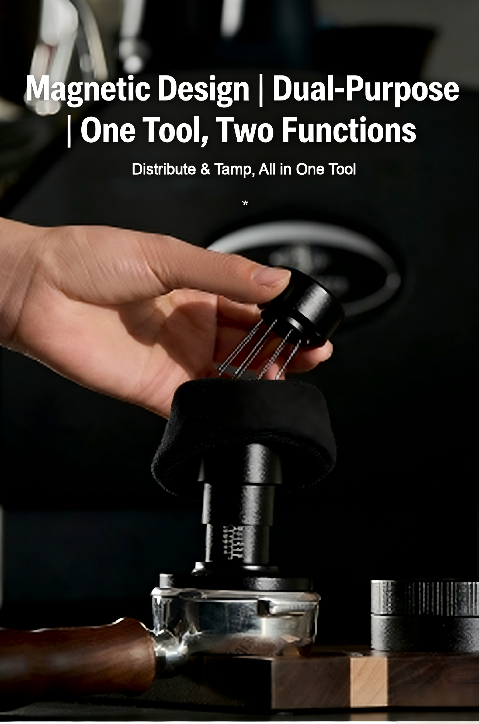 58mm coffee tamper flat base on portafilter