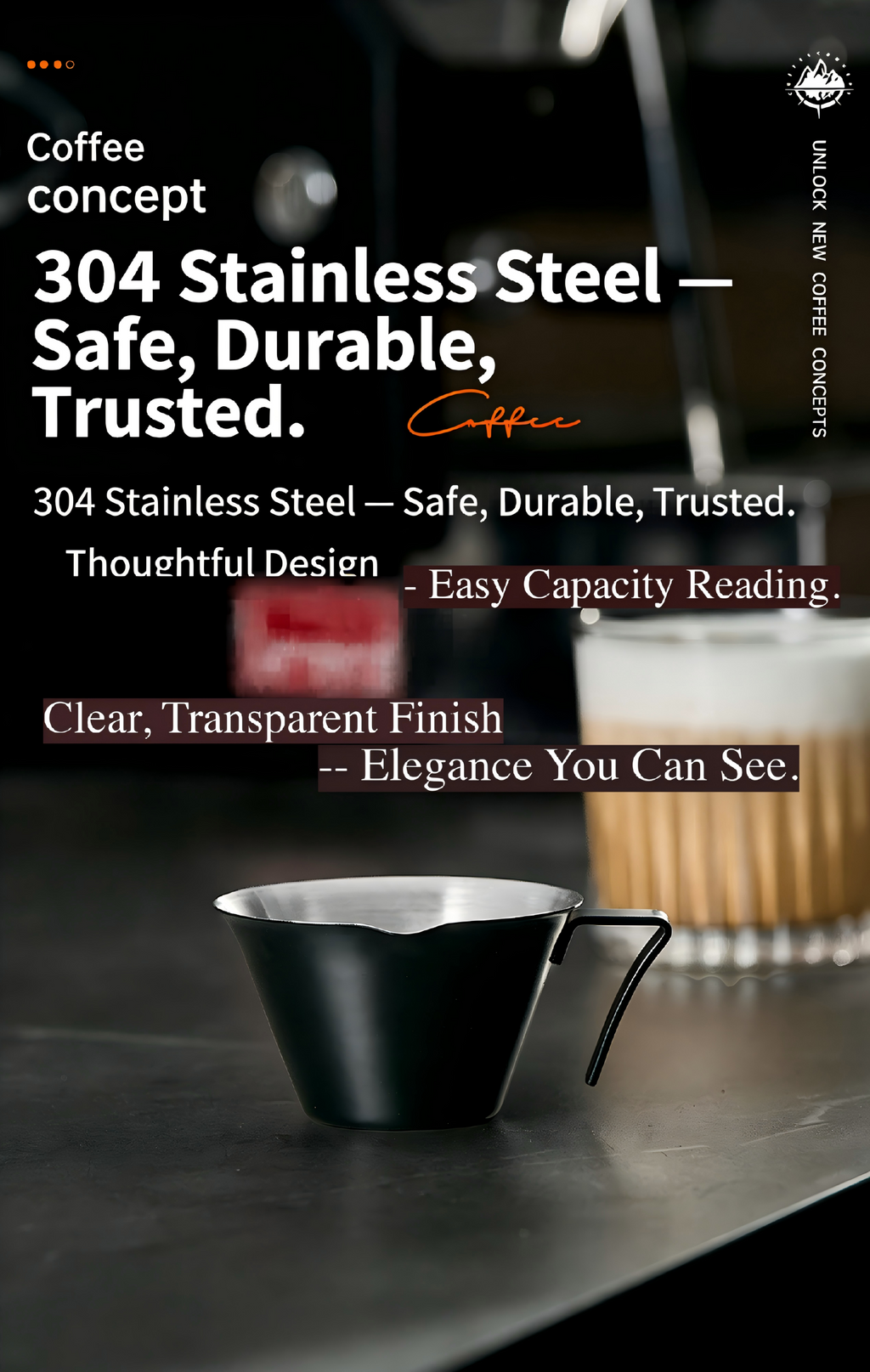 Best Espresso Shot Glass with Measurement Scale - Volca - view 6 | COFFEECONCEPT