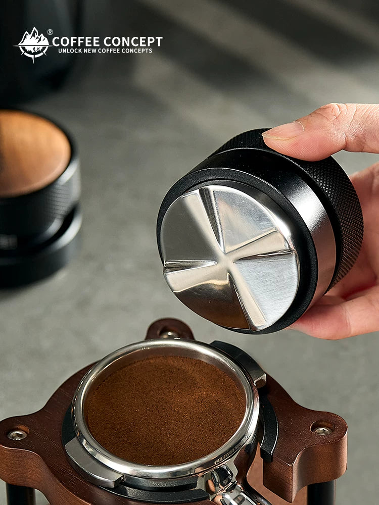【COFFEE CONCEPT】Cloud Drop Gravity Coffee Distributor, Walnut Wood, Self-Dumping Espresso Tool Set