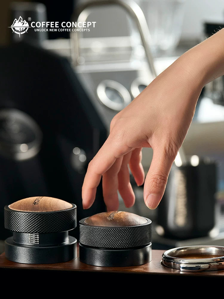 【COFFEE CONCEPT】Cloud Drop Gravity Coffee Distributor, Walnut Wood, Self-Dumping Espresso Tool Set