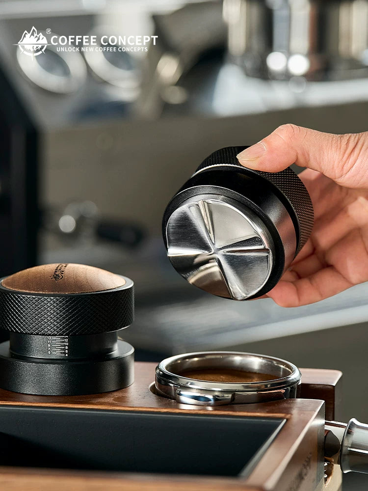 【COFFEE CONCEPT】Cloud Drop Gravity Coffee Distributor, Walnut Wood, Self-Dumping Espresso Tool Set